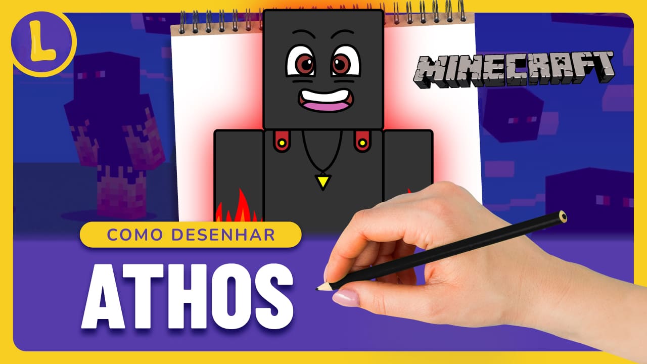 Como DESENHAR o ATHOS do MINECRAFT (PASSO A PASSO)