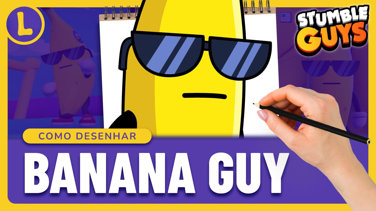 Como DESENHAR o BANANA GUY do STUMBLE GUYS (PASSO A PASSO)