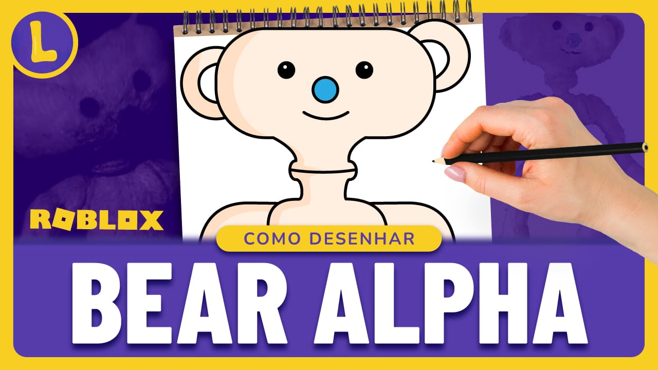 Como DESENHAR o BEAR ALPHA do ROBLOX (PASSO A PASSO)