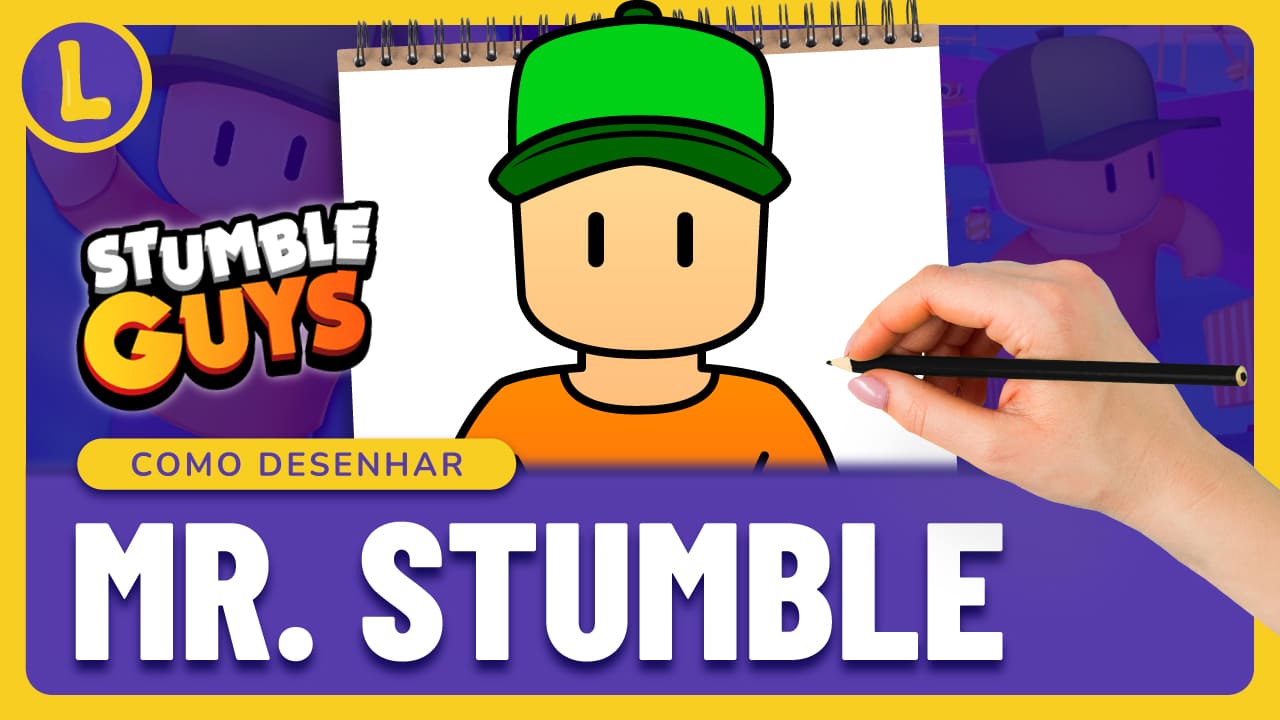 Como DESENHAR o BONECO do STUMBLE GUYS (PASSO A PASSO)