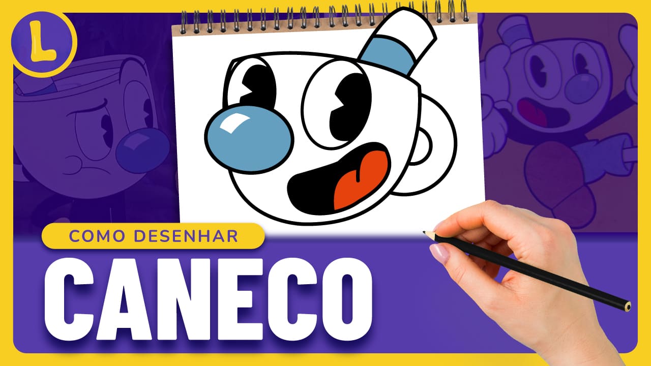 Como DESENHAR o CANECO do CUPHEAD (PASSO A PASSO)