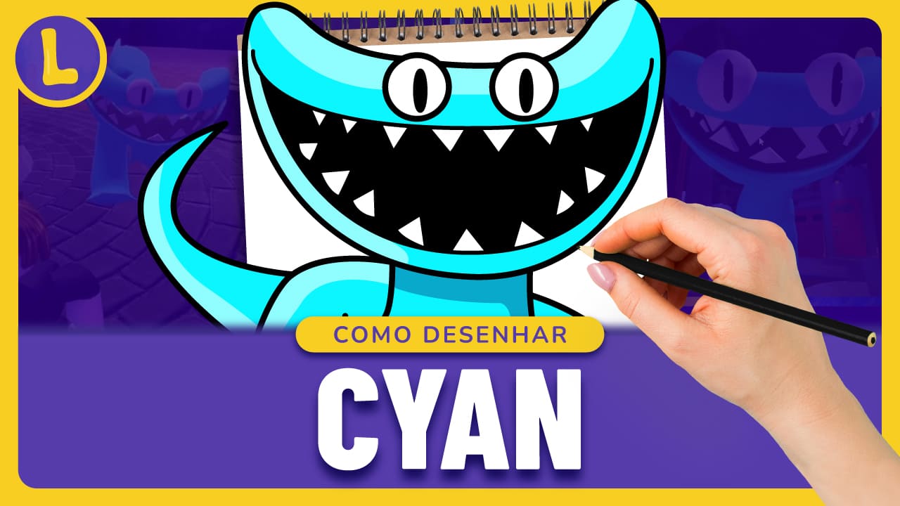 Como DESENHAR a CYAN do RAINBOW FRIENDS 2 (PASSO A PASSO)