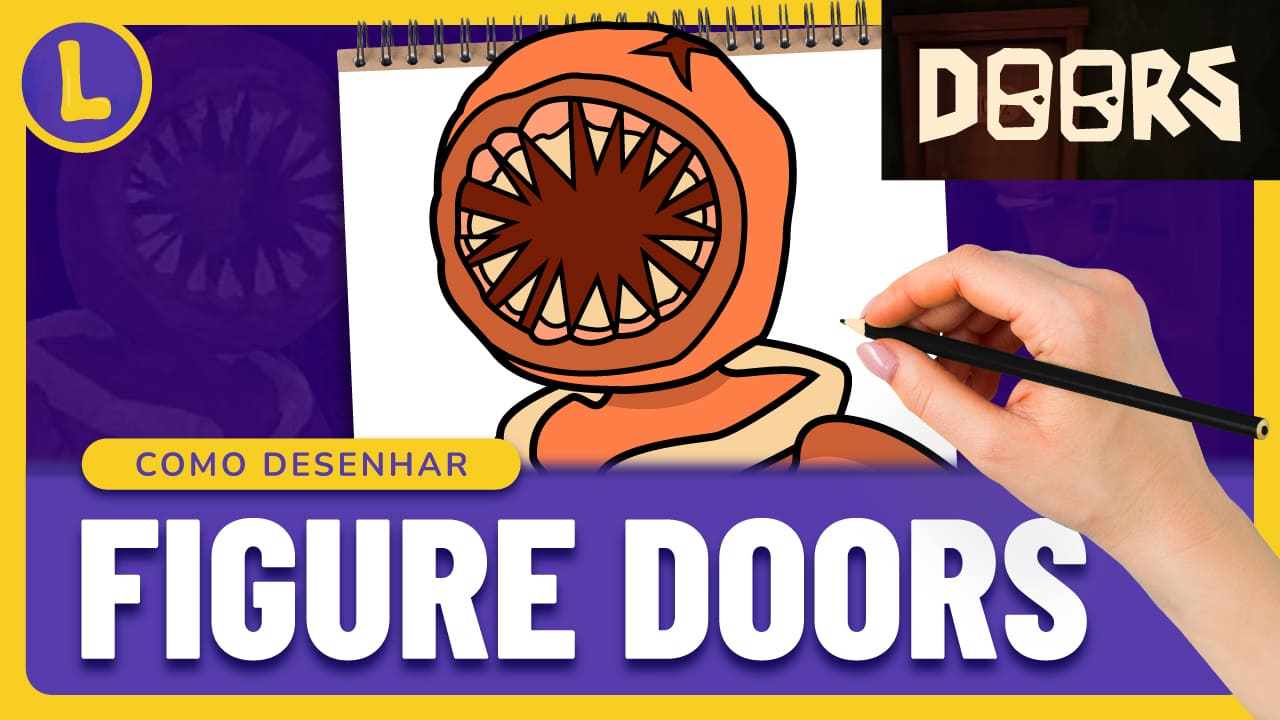 Como DESENHAR o FIGURE do DOORS (ROBLOX)