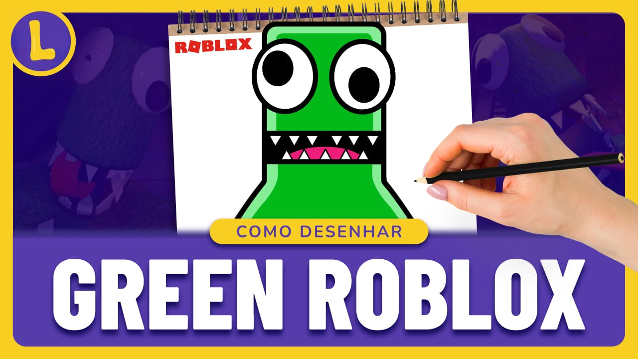 Como DESENHAR o GREEN do RAINBOW FRIENDS (ROBLOX)