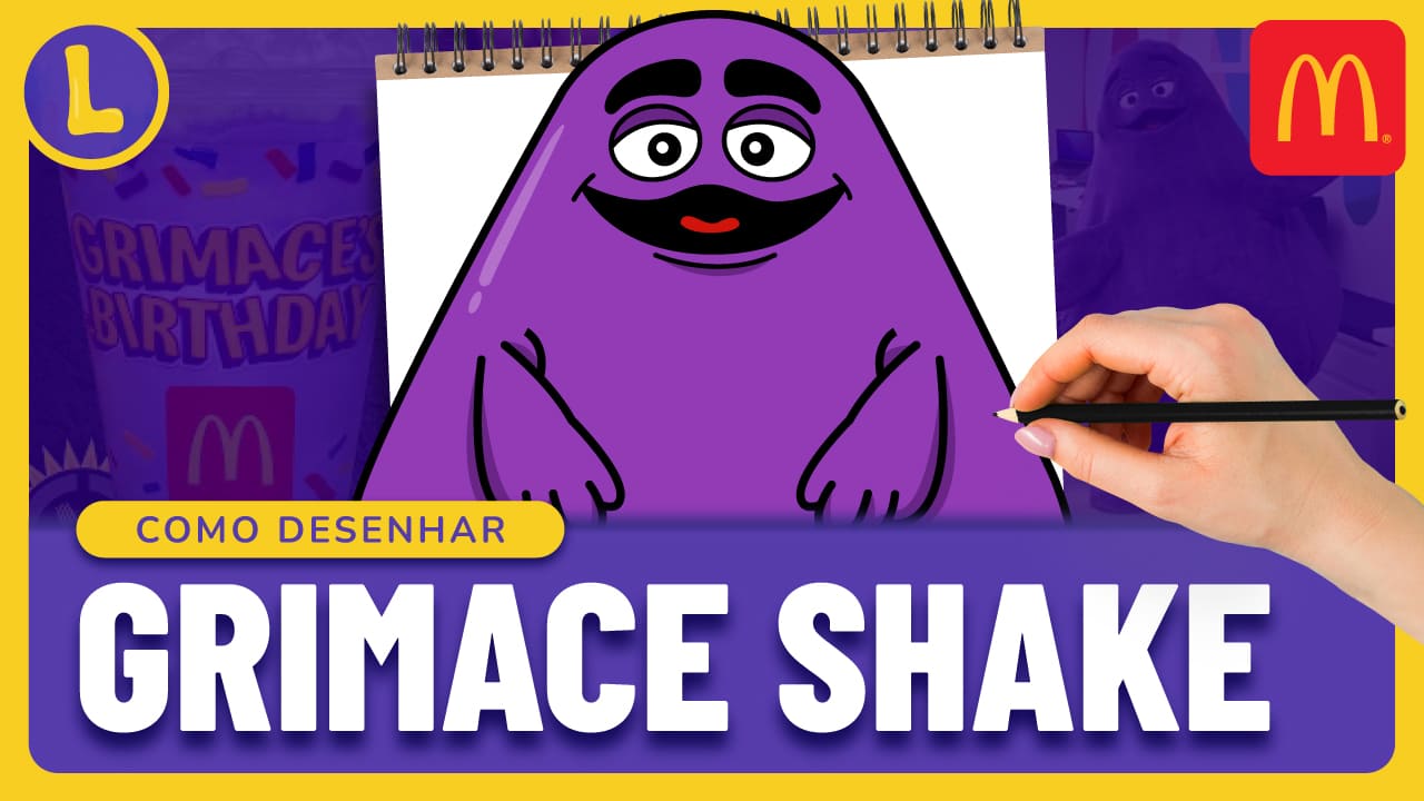 Como DESENHAR o GRIMACE SHAKE do MC DONALDS
 (PASSO A PASSO)