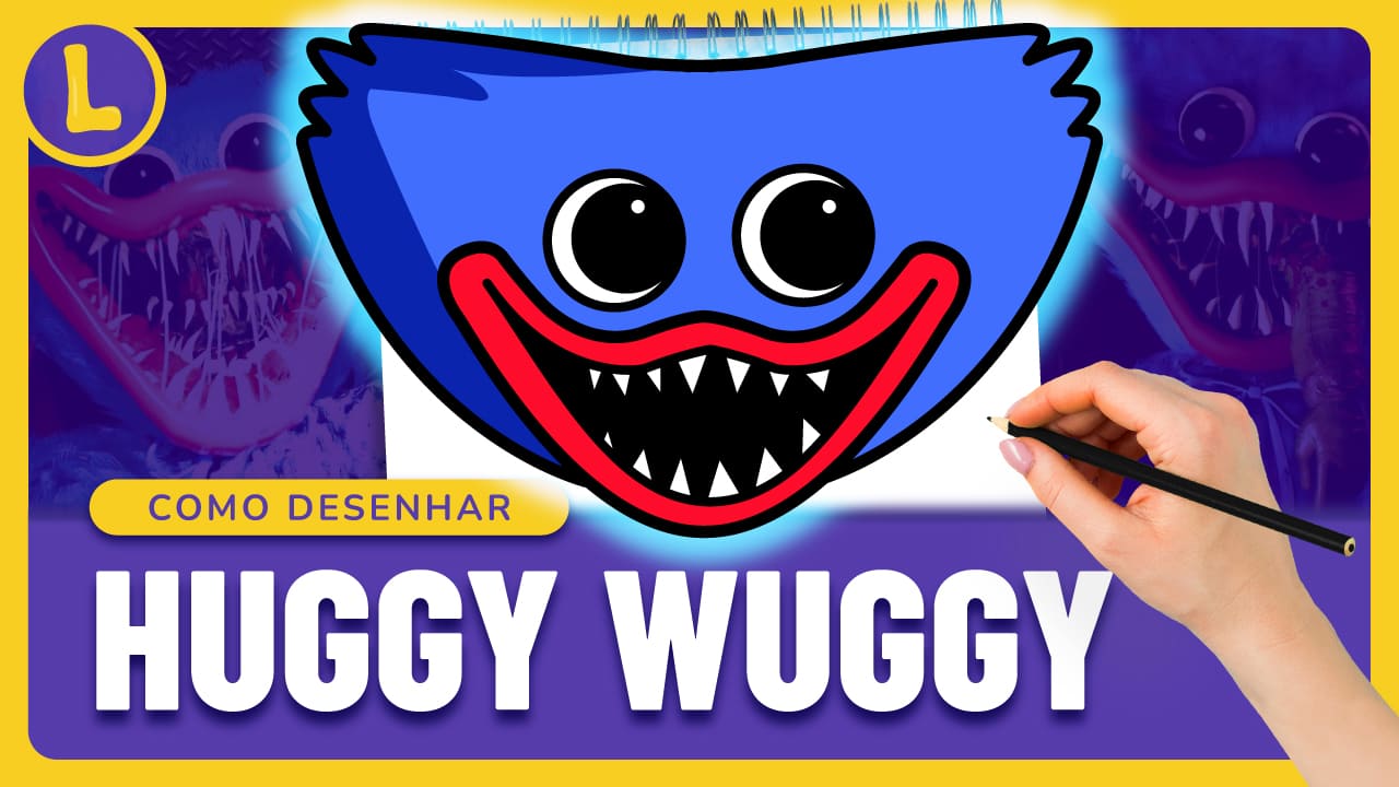 Como DESENHAR o HUGGY WUGGY do POPPY PLAYTIME (PASSO A PASSO)
