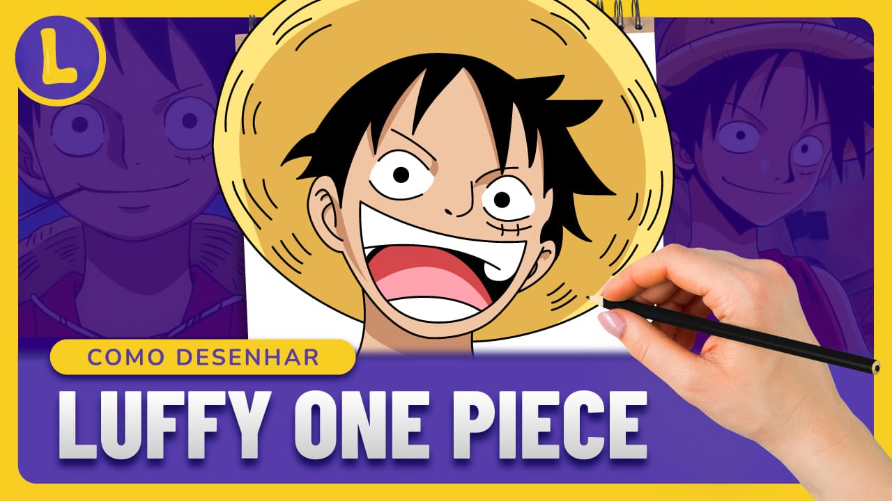 Como DESENHAR o LUFFY do ONE PIECE (PASSO A PASSO)