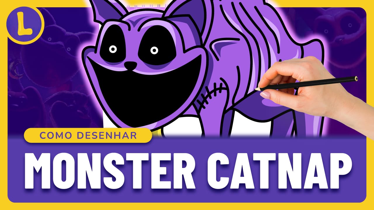 Como DESENHAR o MONSTER CATNAP do POPPY PLAYTIME (PASSO A PASSO)
