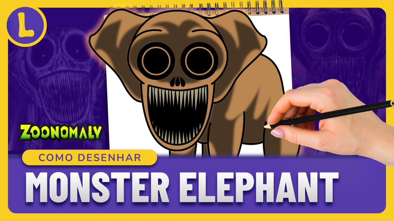 Como DESENHAR o MONSTER ELEPHANT do GARTEN OF BANBAN (PASSO A PASSO)