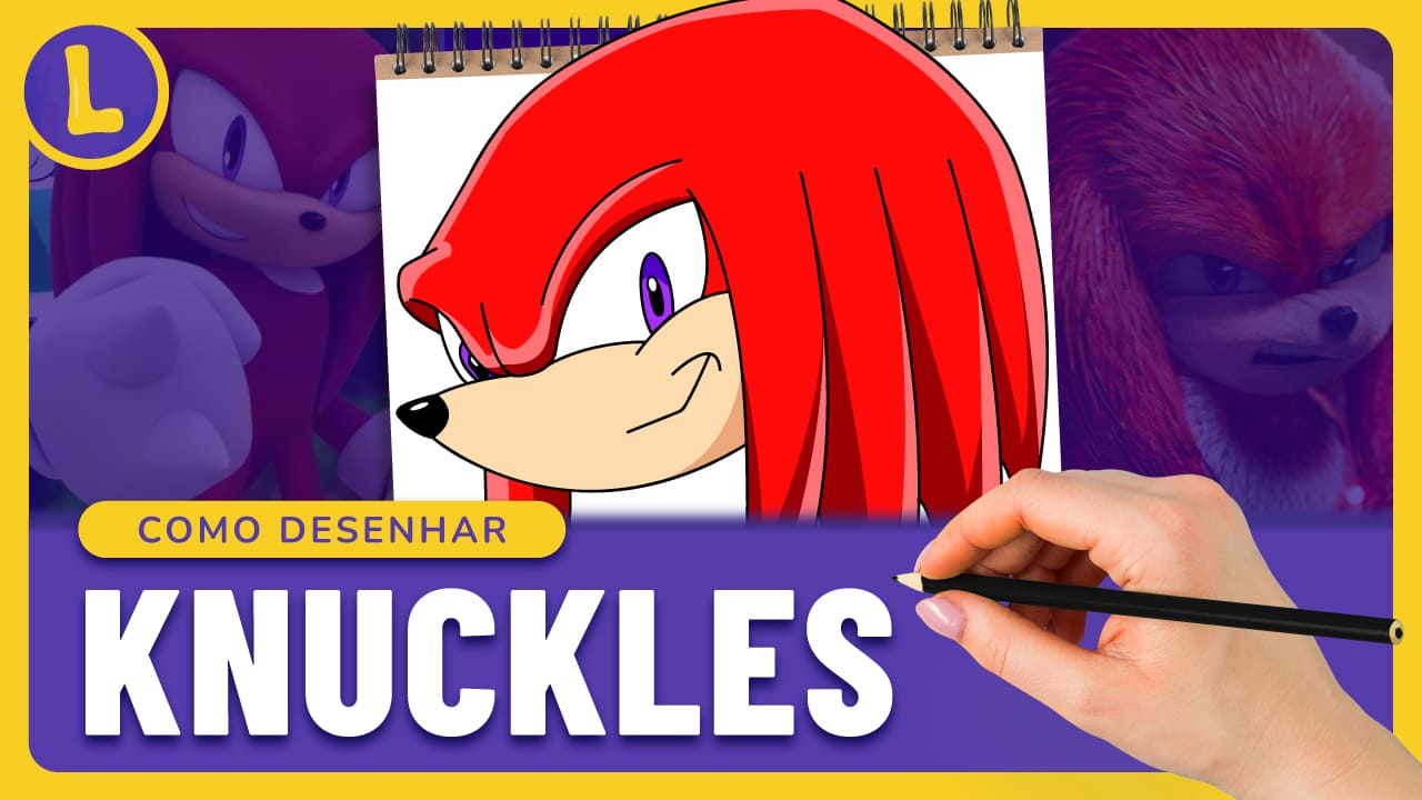 Como DESENHAR o KNUCKLES [Ex-inimigo do Sonic] PASSO A PASSO