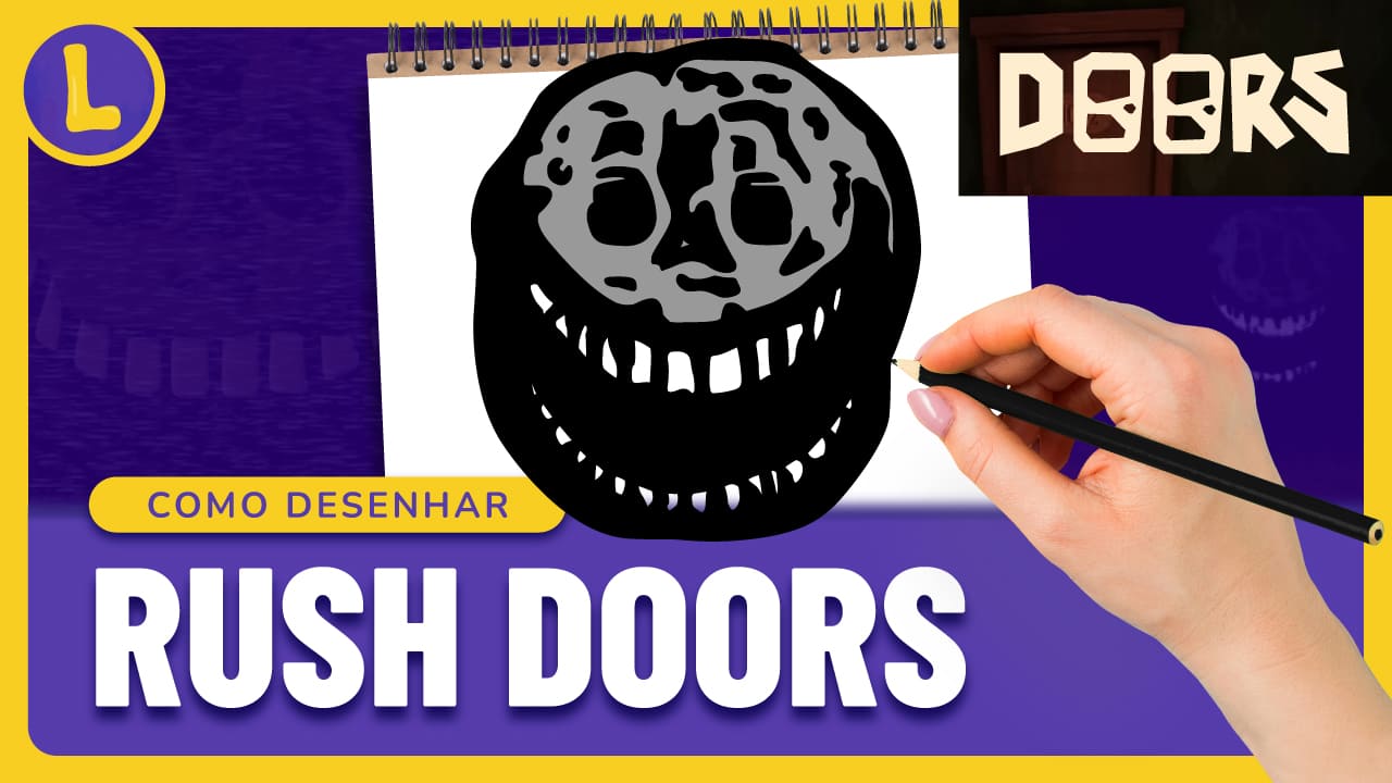 Como DESENHAR o RUSH do DOORS (ROBLOX)