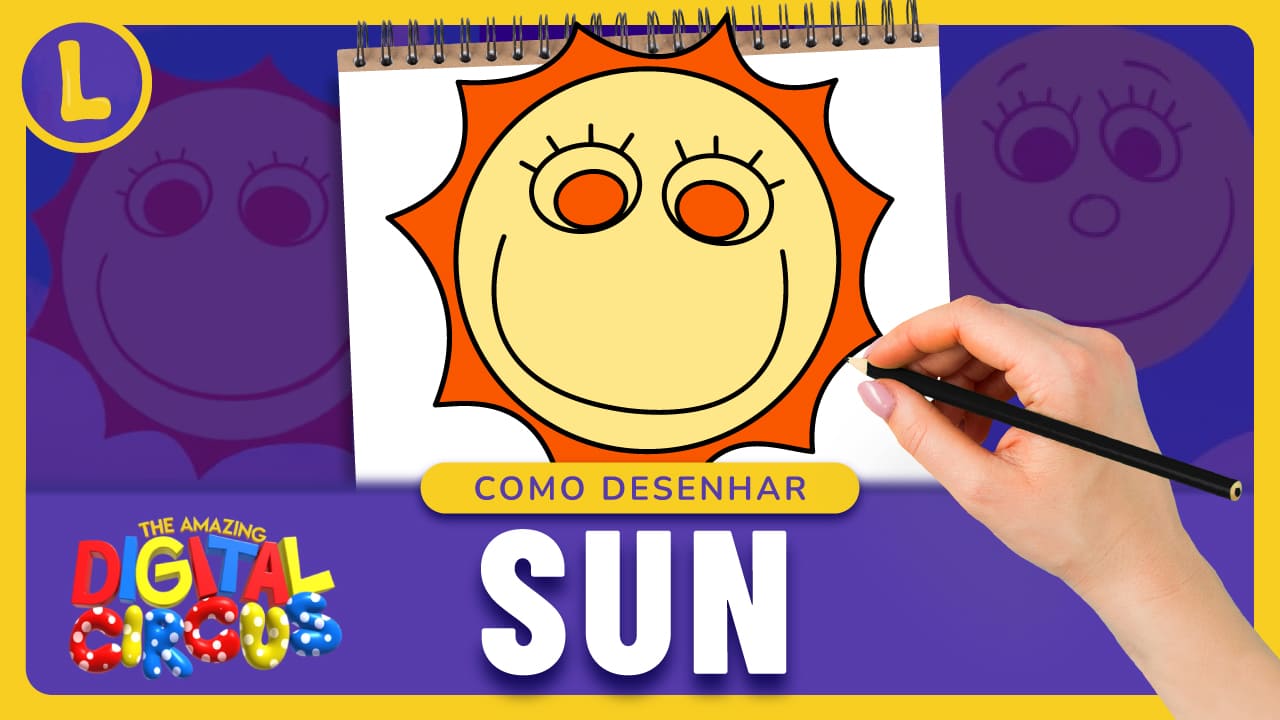 Como DESENHAR o SUN do THE AMAZING DIGITAL CIRCUS (PASSO A PASSO)