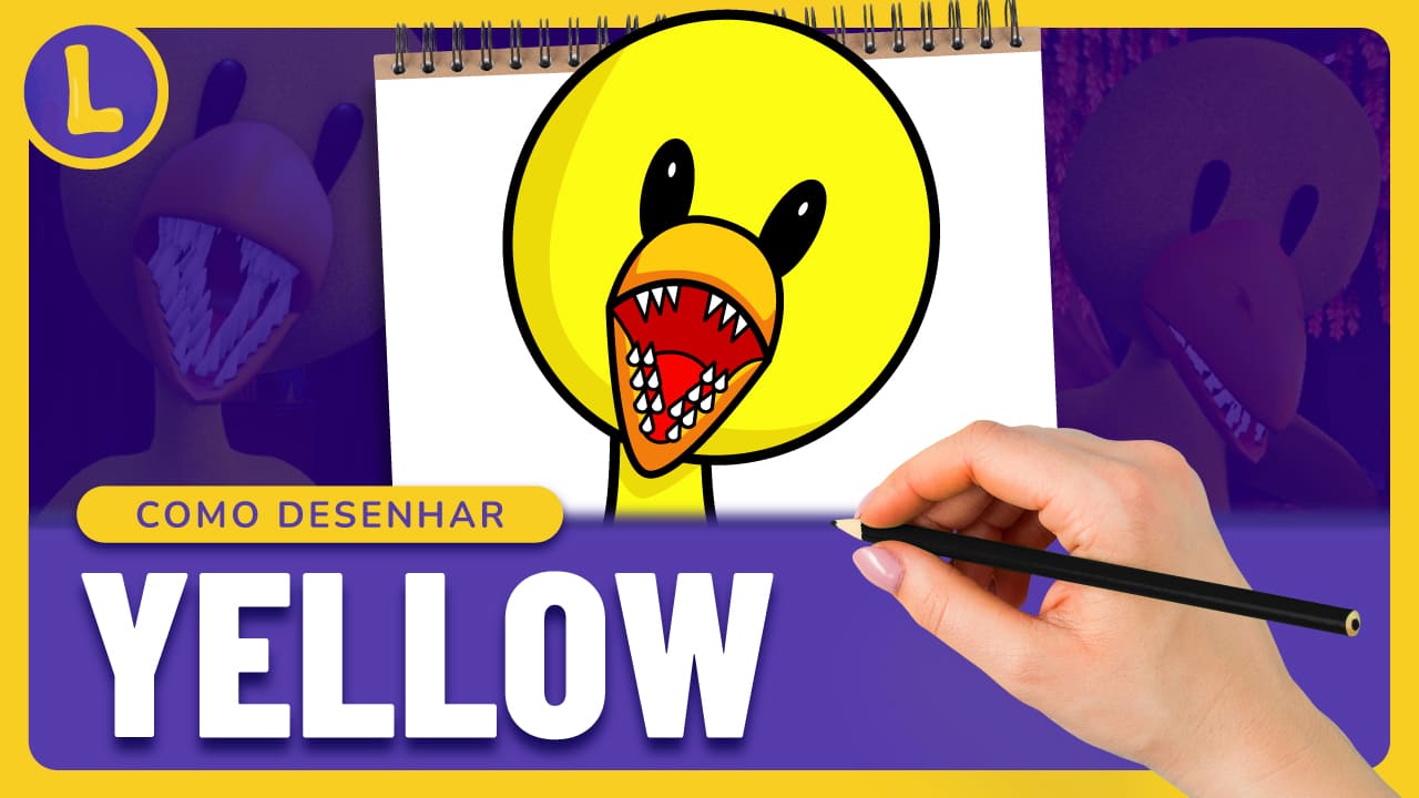 Como DESENHAR o YELLOW do RAINBOW FRIENDS (ROBLOX)